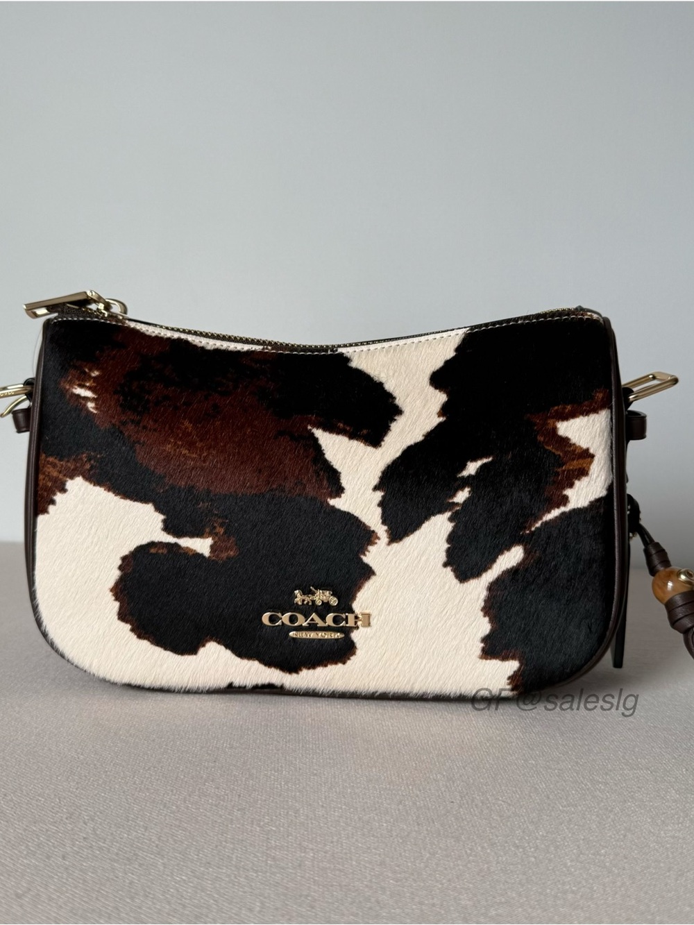 Last one ☝️ NWT Coach Kailey Haircalf Cow Print Shoulder Crossbody Bag Rare HTF